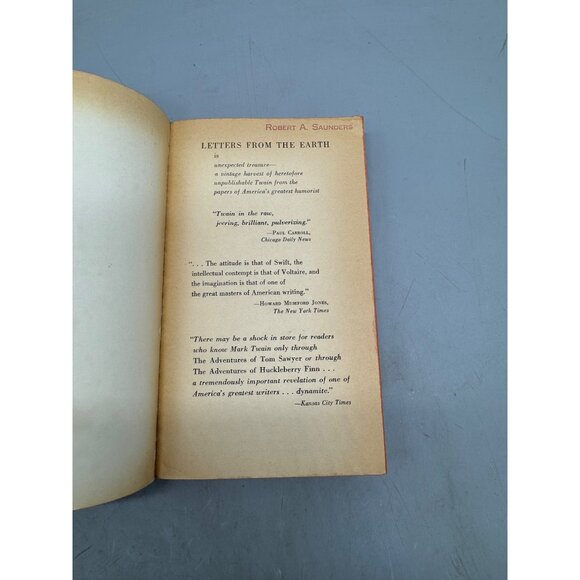 Mark Twain "Letters From The Earth" Crest Book Bestseller Paperback 1963 READ - Picture 4 of 7